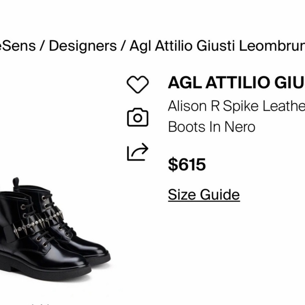 Agl MADE IN ITALY LEATHER Black Combat Moto Boots with Buckles original 615 $ - Picture 13 of 13